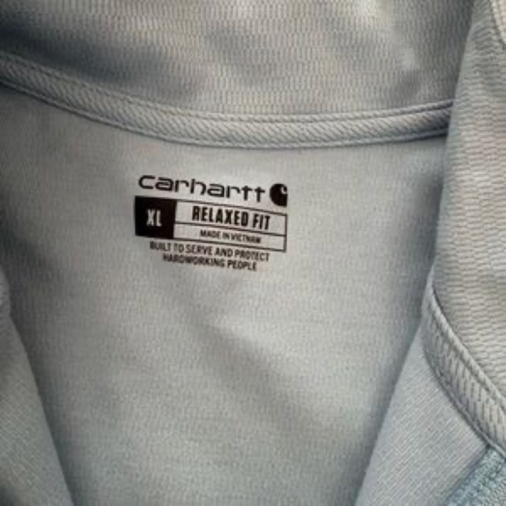 Carhartt Light Blue Quarter-Zip Pullover - Picture 3 of 3